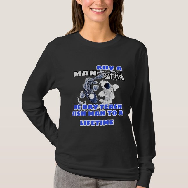 Camiseta Comprar Un Hombre Comer Pescado 89 (Anverso)