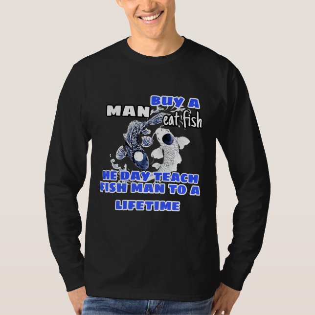 Camiseta Comprar Un Hombre Comer Pescado 89 (Anverso)