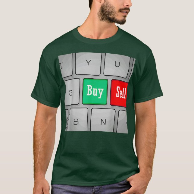 Camiseta Comprar y vender obsequios divertidos en el mercad (Anverso)