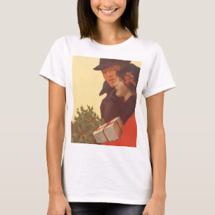 Camiseta Compras de regalos de Navidad vintage, amor y roma