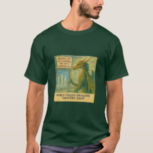 Camiseta Compras divertidas de comestibles veganos del drag