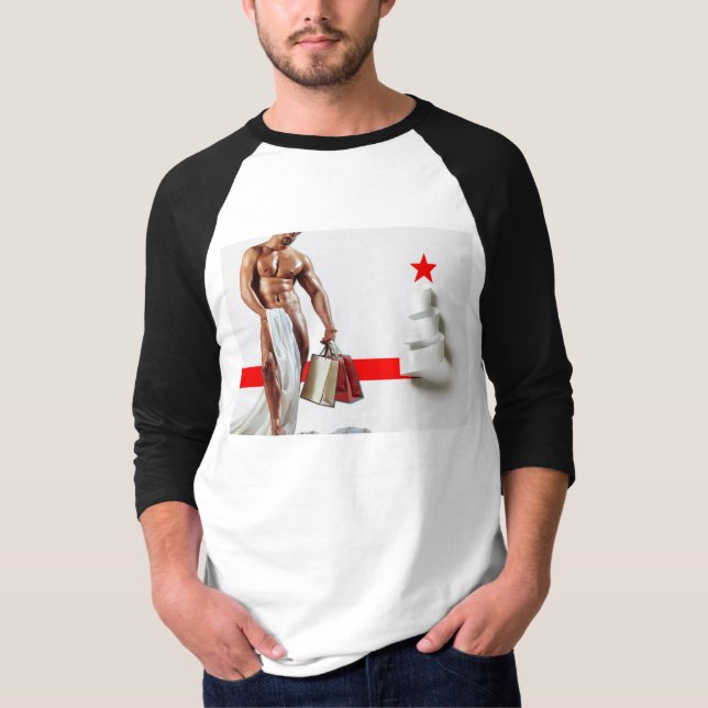 Camiseta Compras navideñas de SlipperyJoe papel blanco espi (Anverso)