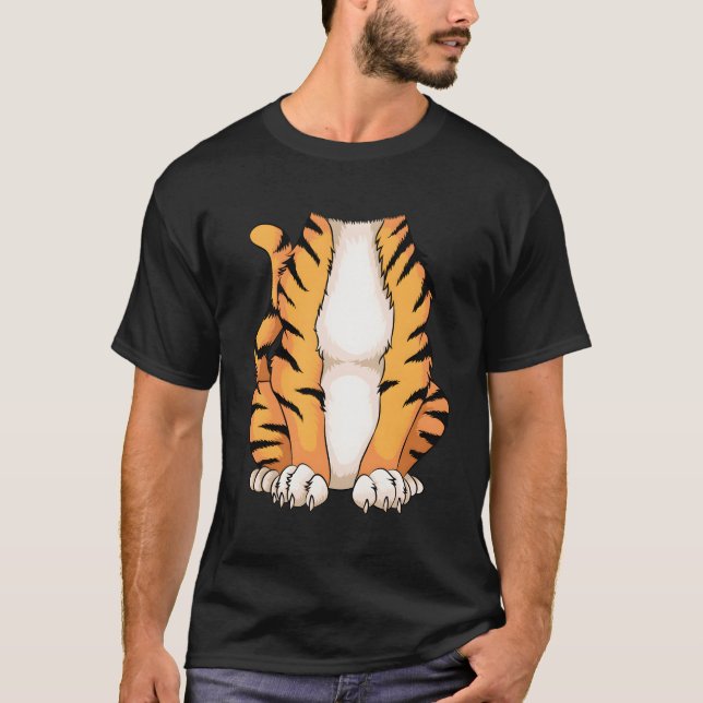 Camiseta Cómprate tigre sin cabeza, disfraz de Halloween, c (Anverso)