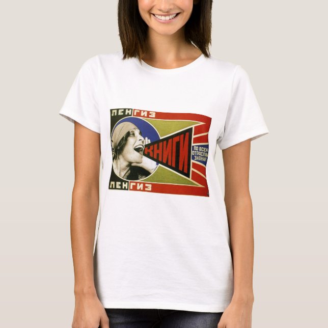 Camiseta "Compre libros" por Alexandr Rodchenko (Anverso)