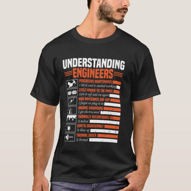 Camiseta Comprender a los ingenieros en una ingeniera sarcá (Anverso)