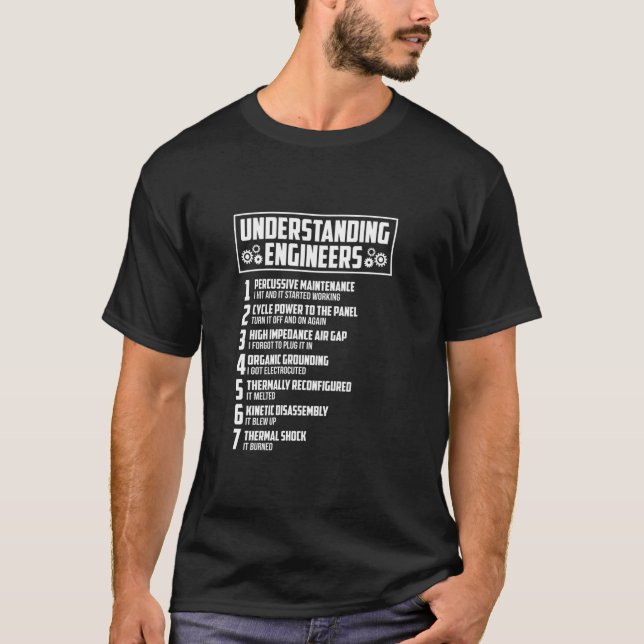 Camiseta Comprender a los ingenieros en una ingeniera sarcá (Anverso)