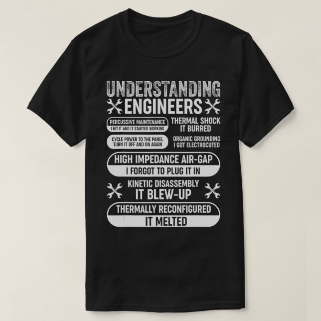 Camiseta Comprender a los ingenieros ingenieros mecánicos d (Diseño del anverso)