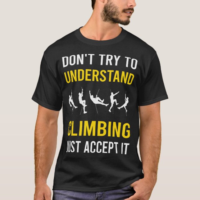 Camiseta Comprender escalada escalada escaladora (Anverso)