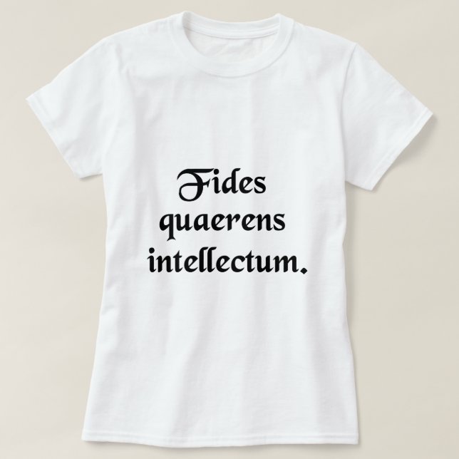 Camiseta Comprensión que busca de la fe (Diseño del anverso)