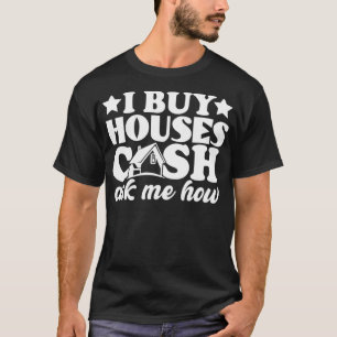 Camiseta Compro casas Hombres agentes inmobiliarios 