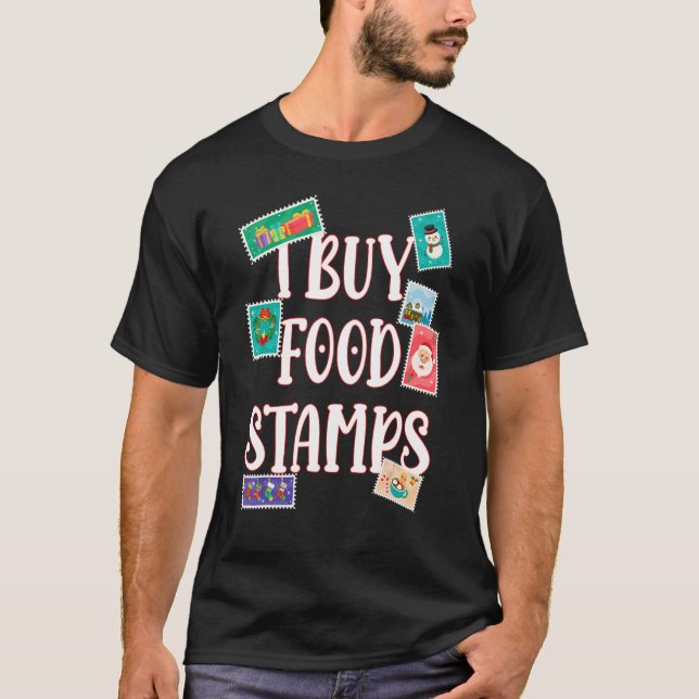 Camiseta Compro estampillas de comida de vuelta (Anverso)