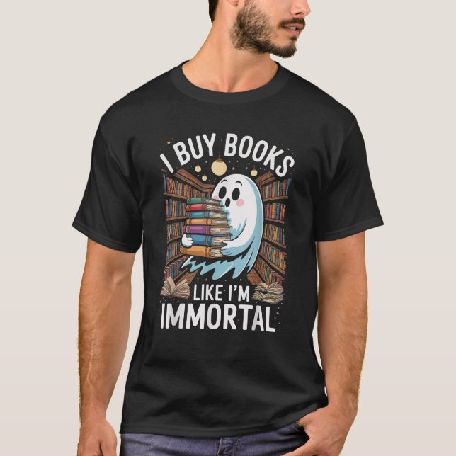 Camiseta Compro libros como yo soy librogusano inmortal Boo (Anverso)