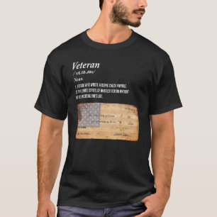 Camiseta Comprobación en blanco de definición de veterano