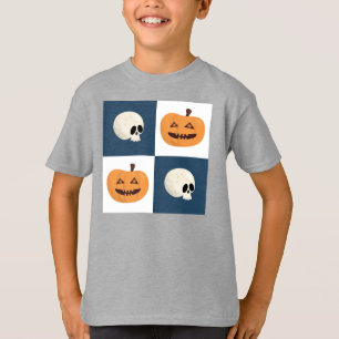 Camiseta Comprobaciones de calaveras y calabazas