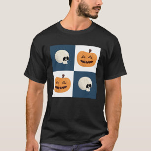 Camiseta Comprobaciones de calaveras y calabazas