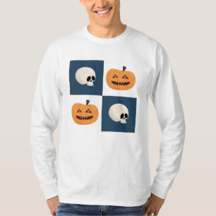Camiseta Comprobaciones de calaveras y calabazas