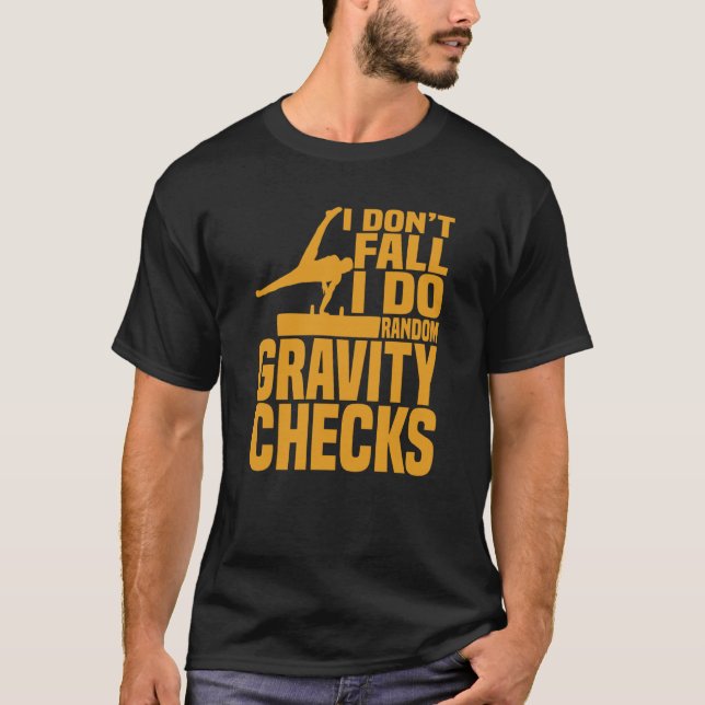 Camiseta Comprobaciones de gravedad aleatoria de equitación (Anverso)