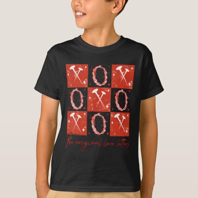 Camiseta Comprobado San Valentín Xoxo Las Cartas De Amor Or (Anverso)
