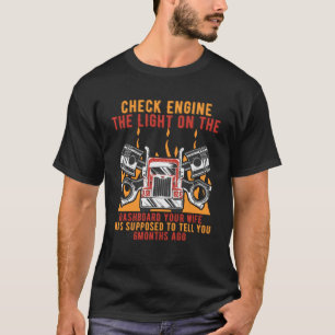 Camiseta Comprobar a la esposa del motor que se supone que 