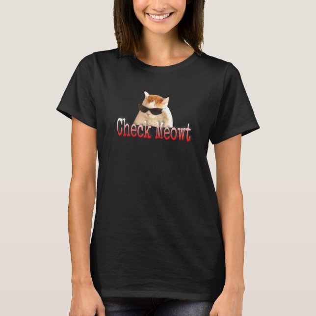 Camiseta Comprobar el gato de Meow (Anverso)