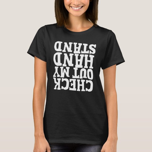 Camiseta Comprobar mi pie de maniobra divertidísima Gimnast (Anverso)