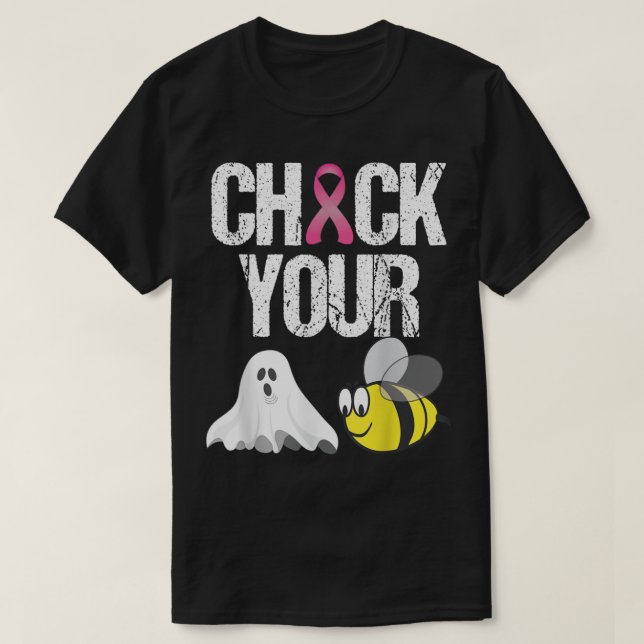 Camiseta Comprobar sus abejas boo Divertidas Halloween sobr (Diseño del anverso)