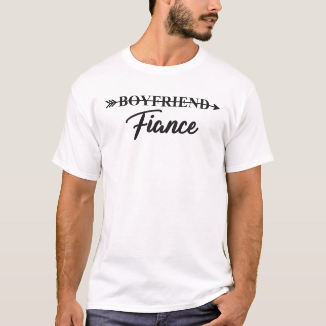 Camiseta Compromiso Cuto De Boyfriend Fiance (Anverso)