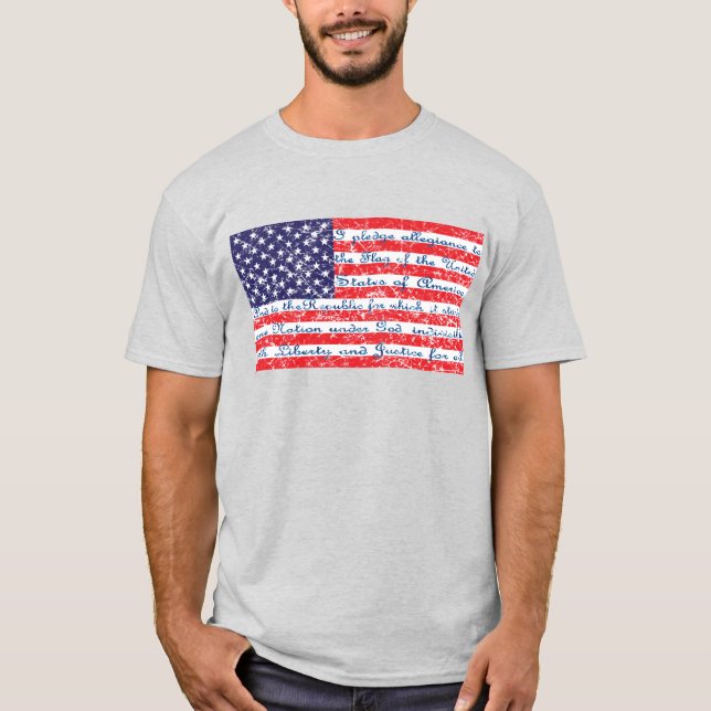 Camiseta Compromiso de Allegience USA Flag (Anverso)