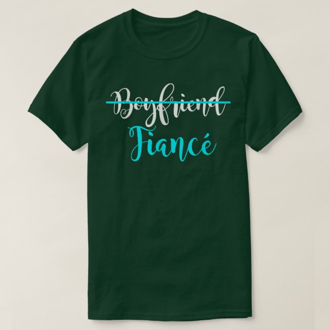 Camiseta Compromiso de la pareja de novios de Fiance (Diseño del anverso)