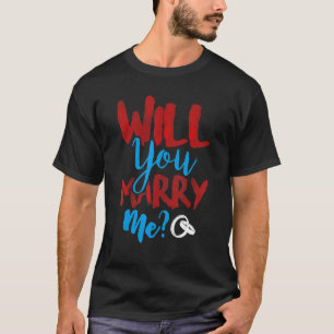 Camiseta Compromiso De La Propuesta De Casar Me Romántico M