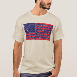 Camiseta Compromiso de lealtad en la bandera de los Estados