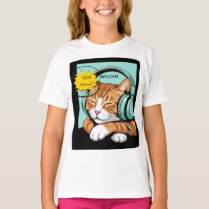 Camiseta Comprueba MEO Gato Marrón con Auriculares – Person