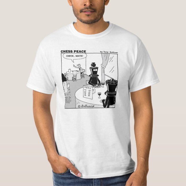 Camiseta "Compruebe dibujo animado hilarante de la paz del (Anverso)