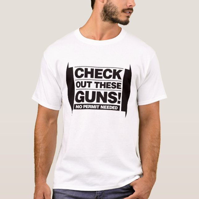 Camiseta Compruebe hacia fuera estos armas - negro (Anverso)