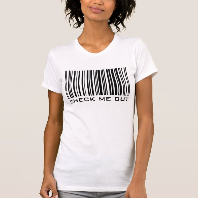 Camiseta Compruébeme hacia fuera - código de barras - (Anverso)