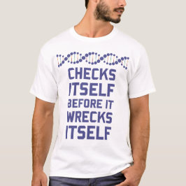Camiseta Compruébese antes de que usted arruine su genética