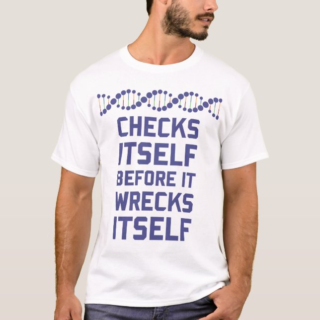 Camiseta Compruébese antes de que usted arruine su genética (Anverso)