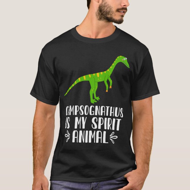 Camiseta Compsognathus es mi animal espiritual (Anverso)
