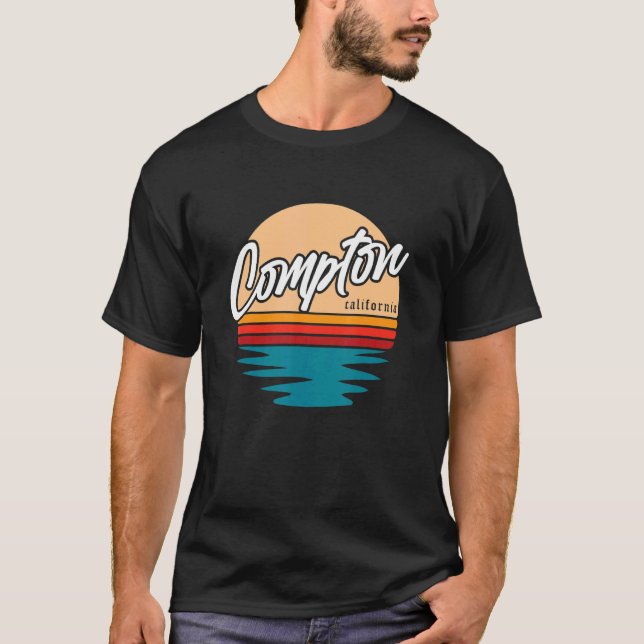 Camiseta Compton California Gangsta Rap California Retro (Anverso)