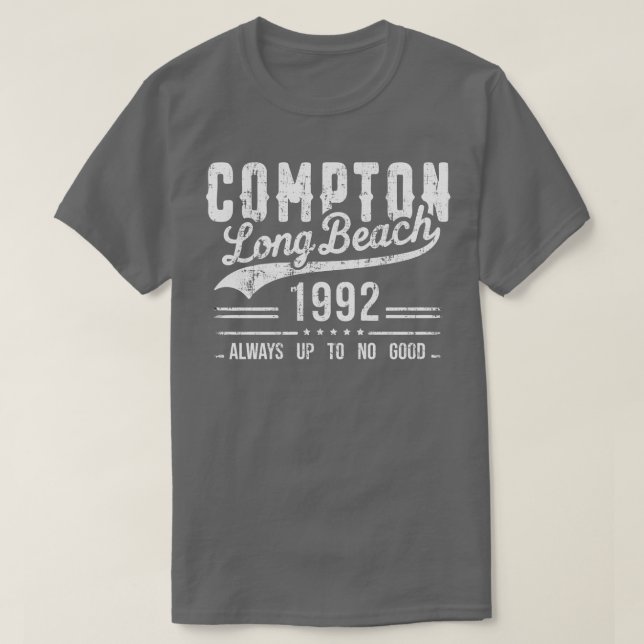 Camiseta Compton Long Beach 90 Hip Hop Retro Style (Diseño del anverso)
