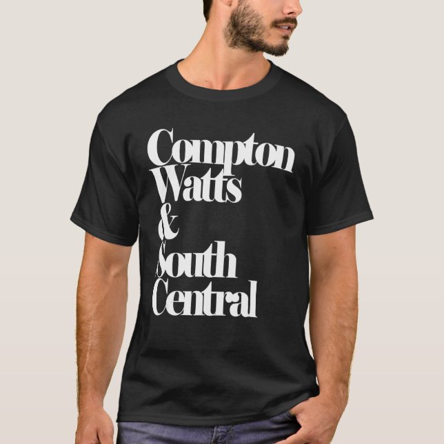 Camiseta Compton Watts y Hip Hop del Sur Central (Anverso)