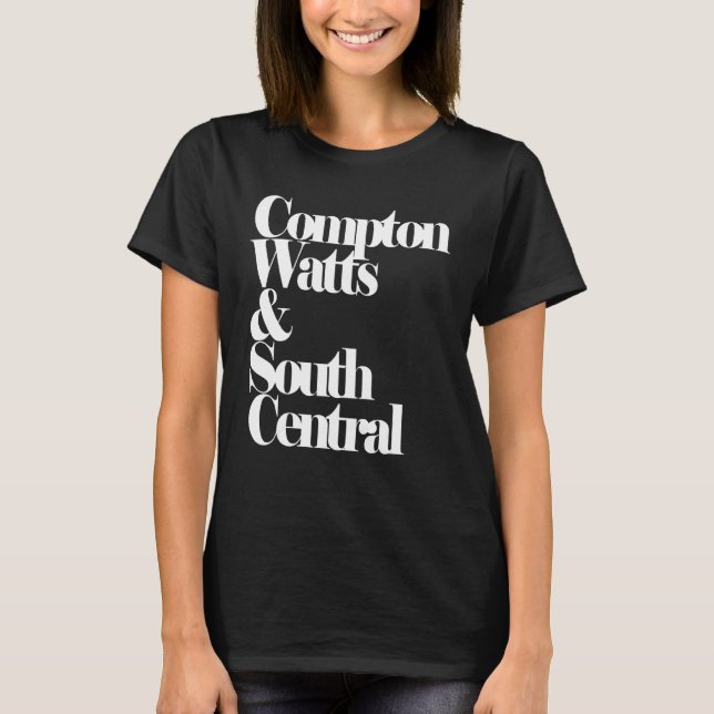 Camiseta Compton Watts y Hip Hop del Sur Central (Anverso)