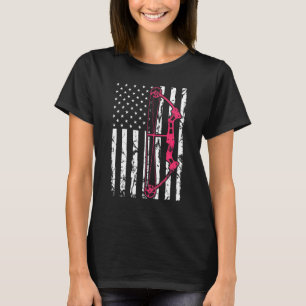 Camiseta Compuesto Bow Archery Estados Unidos Bandera Ameri
