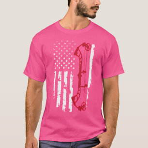 Camiseta Compuesto De Arco Rojo De Bandera Estadounidense B