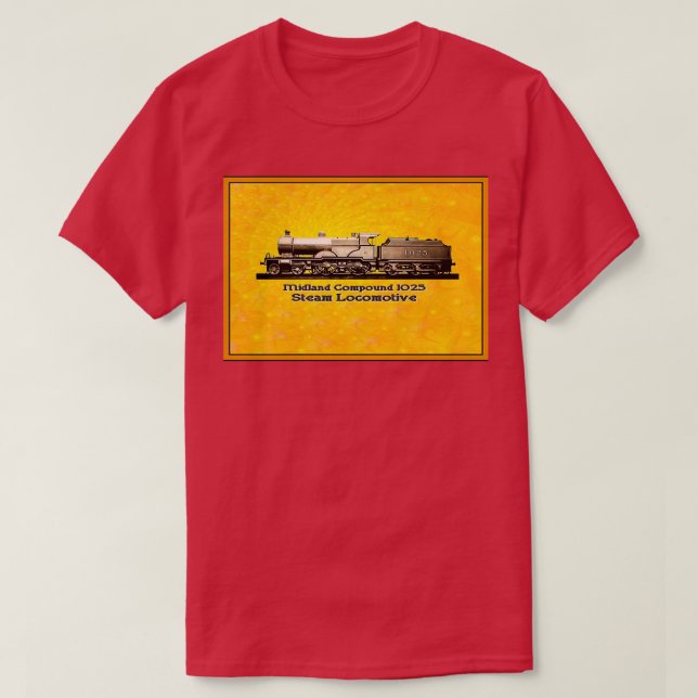 Camiseta Compuesto de Midland 1025 Locomotora de vapor 1907 (Diseño del anverso)