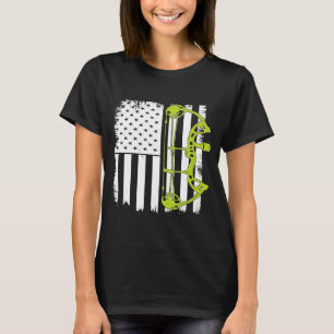 Camiseta Compuesto De Tiro Con Arco Con Bandera Estadounide