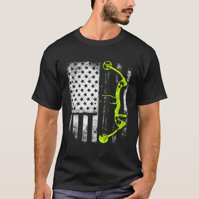 Camiseta Compuesto De Tiro Con Bandera De Eeuu (Anverso)