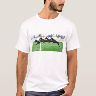 Camiseta Compuesto del salto de la agilidad de Dobermann