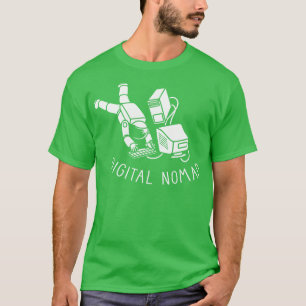 Camiseta Computadora de CPU de astronauta Nómada digital po