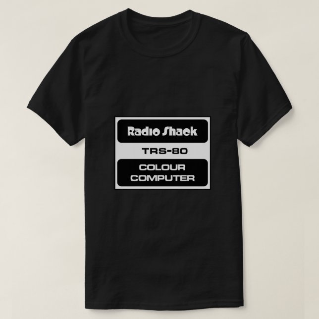 Camiseta Computadora de época del clásico TRS-80 de los año (Diseño del anverso)